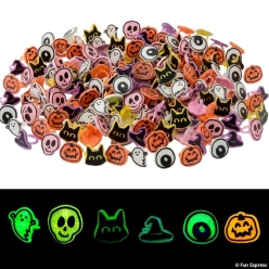 Glow-in-the-Dark Halloween Rings-144Pk